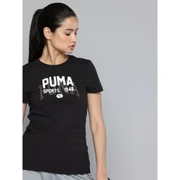 Puma House of Graphics Brand Logo Printed Pure Cotton T-shirt-picture-28