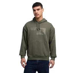 Puma House Of Graphics Green Cotton Relaxed Fit Graphic Hoodie image 1