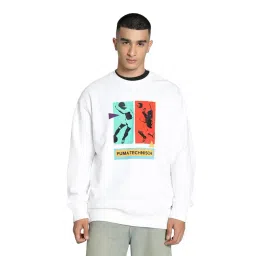 Puma House Of Graphics White Cotton Relaxed Fit Graphic Sweatshirt-picture-26