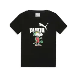 Puma Kids Black Logo Cotton Regular Fit T-Shirt-picture-25