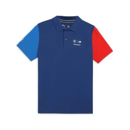 Puma Kids Blue Color Block Cotton Regular Fit Polo T-Shirt-picture-23