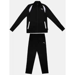 Puma Kids Classic OP G Black & White Color Block Full Sleeves Jacket Set-image-20