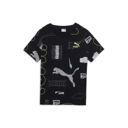Puma Kids CLASSICS BRAND LOVE Black Cotton Printed T-Shirt-picture-44