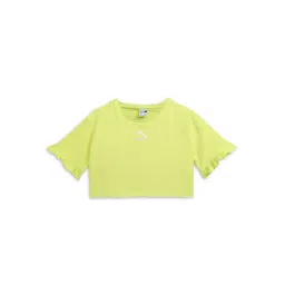 Puma Kids Lime Green Solid T-Shirt-picture-45
