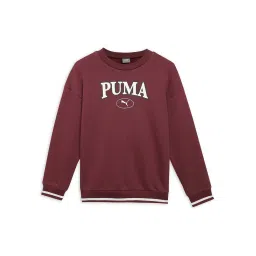 Puma Kids Maroon Printed Full Sleeves Sweatshirt image 1