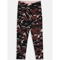 Puma Kids Modern Sports AOP 7/8 G Brown & Black Camouflage Tights-picture-15