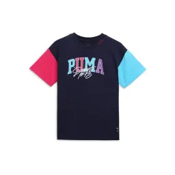 Puma Kids Navy Printed T-Shirt-picture-10