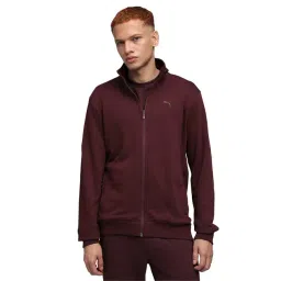 Puma Maroon Essentials Zippered Slim Fit Sports Jacket-picture-17