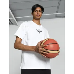 Puma Melo Alwayz On White Regular Fit Oversized Basketball T-Shirt image 1
