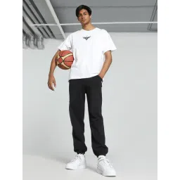 Puma Melo Alwayz On White Regular Fit Oversized Basketball T-Shirt image 5