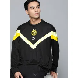 Puma Men Black & Yellow Regular Fit dryCELL BVB Iconic Football Sweatshirt-picture-40