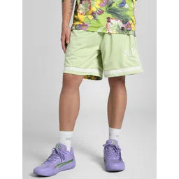 Puma Men Dunked In Florals Printed Mid-Rise Basketball Sports Shorts-picture-34