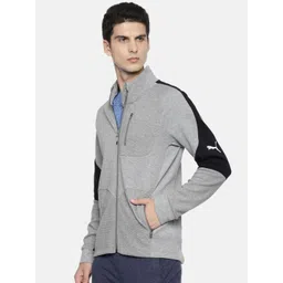 Puma Men Grey Melange Solid Evostripe Track Jacket-picture-38