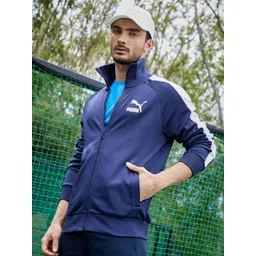 Puma Men Navy Blue Iconic T7 Solid Track Sustainable Jacket-picture-22