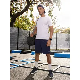 Puma Men Navy Blue Solid Regular Fit PERFORMANCE KNIT Dry Cell Training Sports Shorts-picture-17