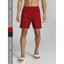 Puma Men Red & Black Pack of 2 Solid Boxer-picture-35