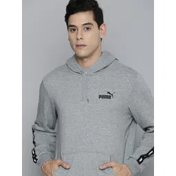 Puma Men Regular Fit Solid Essential+ Tape Hooded Sweatshirt-picture-29
