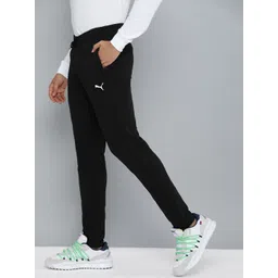 Puma Men Slim Fit Solid Zippered Knitted Sweat Pants-picture-34