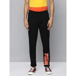 Puma Men Typography Printed Zippered Slim Fit Regular Track Pants-picture-19