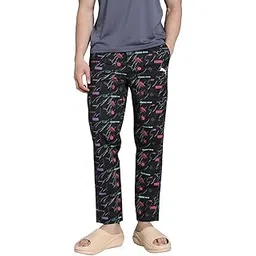 puma Men's Printed Lounge Pants - Black - Red-picture-42