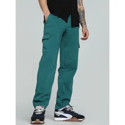 Puma Men's Solid Cotton Cargo Track Pants-picture-24