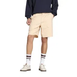 Puma Mmq Beige Cotton Relaxed Fit Solid Shorts-picture-10