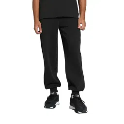 Puma Mmq Black Cotton Relaxed Fit Solid Joggers-picture-16