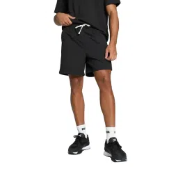 Puma Mmq Black Relaxed Fit Solid Shorts-picture-26
