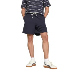 Puma Mmq Blue Relaxed Fit Solid Shorts-picture-28