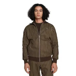 Puma Mmq Brown Cotton Relaxed Fit Striped Jacket-picture-28