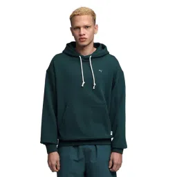 Puma Mmq Green Cotton Relaxed Fit Solid Hoodie-picture-41