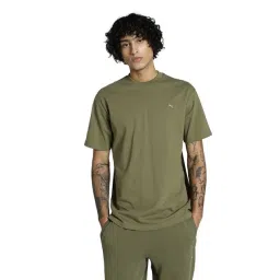 Puma Mmq Green Cotton Relaxed Fit Solid T-Shirt-picture-15