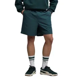 Puma Mmq Green Relaxed Fit Solid Shorts-picture-26