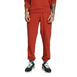 Puma Mmq Red Cotton Relaxed Fit Solid Joggers-image-40
