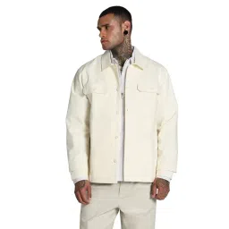 Puma Mmq White Cotton Relaxed Fit Solid Overshirt-picture-36