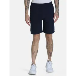 Puma Navy Cotton Slim Fit Shorts-picture-27