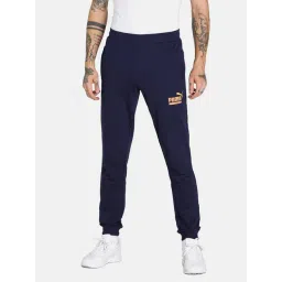 Puma Navy Print Cotton Joggers-picture-38