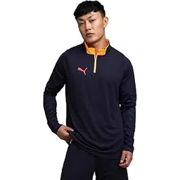 PUMA |individualCUP 1/4 Zip Men's Football Track Jacket | New Navy-Glowing Red-Heat Fire | S-picture-15