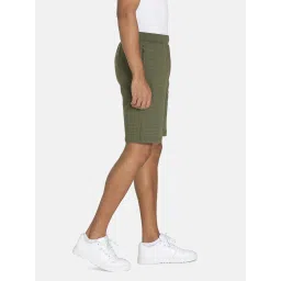 Puma Ottoman Green Cotton Slim Fit Self Pattern Shorts image 4