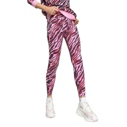 Puma Pink Cotton Skinny Print Leggings-picture-12