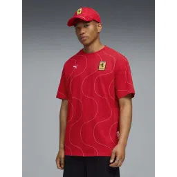 Puma Red Cotton Regular Fit Printed T-Shirt-picture-18