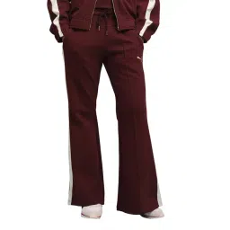 Puma Red Cotton Solid Track Pants-picture-44