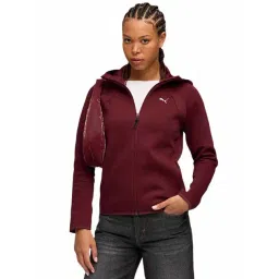 Puma Ruby Shimmer Evostripe Moisture Wicking Full Zip Regular Fit Hoodie-picture-24