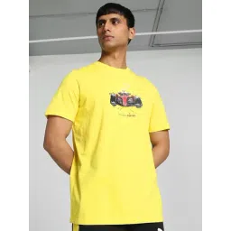 Puma Scuderia Ferrari Motorsport Speed Yellow Cotton Regular Fit Printed Sports T-Shirt-picture-26