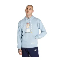 Puma Sky Blue Printed Hooded Sweatshirt-picture-44