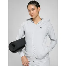 Puma Studio Foundations Hooded Training or Gym Sporty Full-Zip Jacket-picture-21