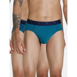 Puma Teal Regular Fit Briefs - Pack of 2-picture-41
