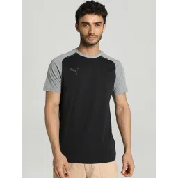 Puma teamCUP Black Regular Fit Colour Block Sports T-Shirt-picture-43