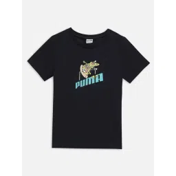Puma Unisex Black Cotton Solid T-shirts-picture-10