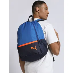 Puma Unisex Blue & Black Colourblocked Backpack-picture-30
